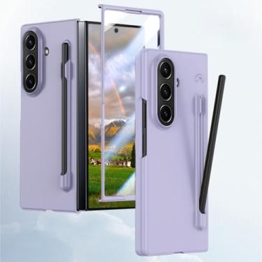 Imagem de HOULEE Capa para Samsung Galaxy Z Fold 7 com S Pen e protetor de tela Z Fold 7 compatível com a pele, com suporte para caneta S, capa protetora completa de carregamento sem fio para PC para Galaxy Z