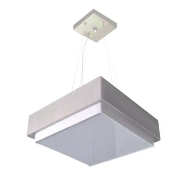 Imagem de Lustre Para Sala de Jantar Vivare Md-4405 Cúpula em Tecido 60x60cm