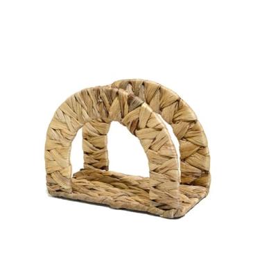 Imagem de Suporte de guardanapo de palha tecido, dispensador de guardanapos de vime, organizador de guardanapos, organizador de guardanapos, dispensador de lenços para cozinha, mesa de jantar, festa