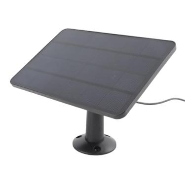 Imagem de Carregador de Câmera de Painel Solar 10W para Campainha de Vídeo Campainha de Câmera 2K 3, Fácil de Instalar para Segurança Externa, Material ABS (CSP4W-O-B)