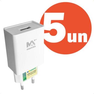 Imagem de Fonte Carregador Adaptador Tomada Usb 5v 2.1a Bivolt Kit 5 - Maxmidia