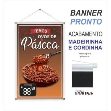 Imagem de Banner pronto Páscoa BA 469 medida 45x70 cm arte pronta