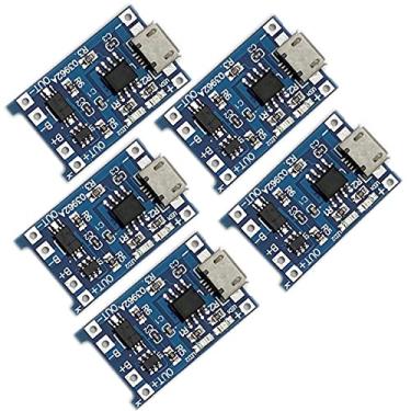 Imagem de Kiro&Seeu 5 peças TP4056 Mirco-USB 5V 1A 18650 módulo carregador de bateria de lítio placa de carregamento com duas funções de proteção