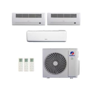 Imagem de Ar-Condicionado Multi Split Inverter R-32 Gree 42.000 (1x Evap HW 12.000 + 2x Evap Cassete 1 Via 22.000) Quente/Frio 220V