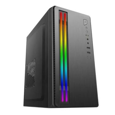 Imagem de Gabinete Gamer BRX Hyrax CA-014 Mini Tower, RGB, Suporte Micro ATX, Painel USB 2.0, Preto