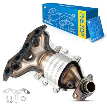 Imagem de PHILTOP Kit conversor catalítico dianteiro ajuste direto para 2001-2005 Civic 1.7L DX/GX/HX/LX/LX edição especial/pacote de valor - Substituição # 16373, 642281, 40582 aço inoxidável (compatível com