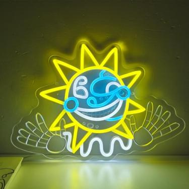 Imagem de Sinais de neon de LED Sundrop and Moondrop, luz neon de palhaços para decoração de arte de parede, luzes LED de coringa para luzes de LED reguláveis para decoração de fundo de bar, festa de quarto