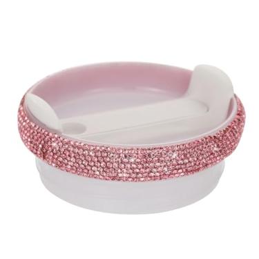 Imagem de Tampa de copo de substituição de 1,134 g para Stanley Cup Bling Tampas de copo de substituição compatíveis com Stanley Quencher 2.0 Cup Top Covers Acessórios para mulheres (rosa)