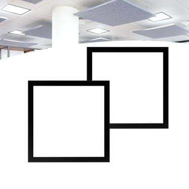 Imagem de Kit 2 Luminária Embutir Led 40w 40x40 Preto Branco Frio