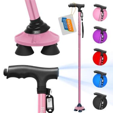 Imagem de Bastão de caminhada dobrável BigAlex com luz LED ajustável