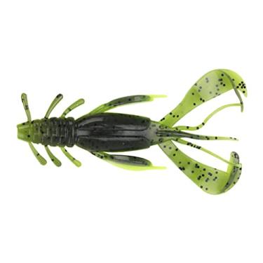 Imagem de ZZTWER 2 peças isca macia de silicone em forma de camarão 100 mm 10,5 g isca de pesca artificial para natação