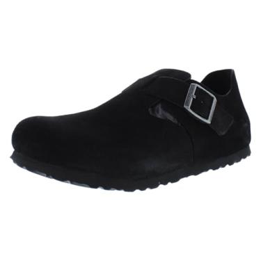 Imagem de Birkenstock Tamanco unissex Londres, preto, 34-34 estreito EUA feminino, Preto, 5-5.5 Narrow Women/5-5.5 Narrow Men