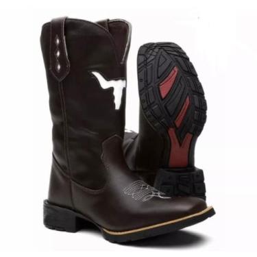 Imagem de Bota Botina Texana Country Masculina Vazada Marrom - Arthur Boots, 41