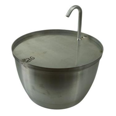 Imagem de Bebedouro Pet Fonte Água 4l Automático Gato Cachorro - Ideallume, Inox