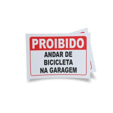 Imagem de Kit 3 Placas sinalização 15x21cm EM PVC PL(264) - Tema: Bicicletário -