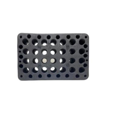 Imagem de Kit 2 bloco de yoga 22cm x 14,5cm x 6cm - TF Injetados, Preto