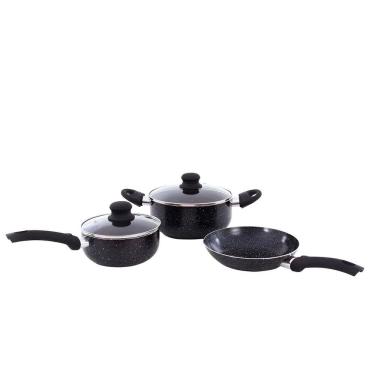 Imagem de Jogo de Panelas  Alumínio 3 Peças Caçarola Frigideira Panela