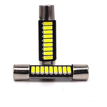 Imagem de Kit 4 Lâmpadas Quebra Sol Torpedo 29mm Led 12v Slim - Lumi