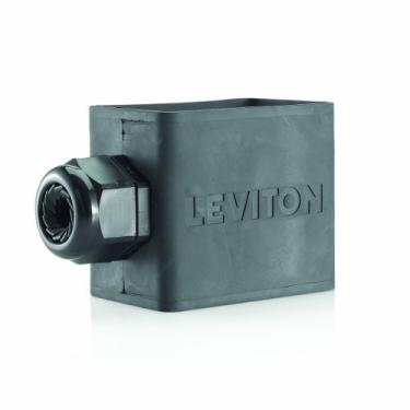 Imagem de Caixa de saída portátil Leviton, Sing-Gang, Profundidade padrão, estilo pendente, diâmetro do cabo (1,590-polegadas, 1,000-polegadas), Black