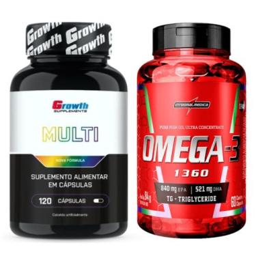 Imagem de Multivitaminico 120 Caps Growth + Omega 3 60 Caps Integral