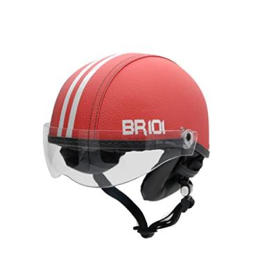 Imagem de Capacete Coquinho Scooter Elétrica Bike Skate Patinete BR 101 Premium Viseira Cristal (Vermelho, P - VESTE 55/56)