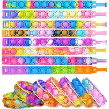 Imagem de 15 peças de brinquedos de pulseiras pop fidget, duráveis e ajustáveis,