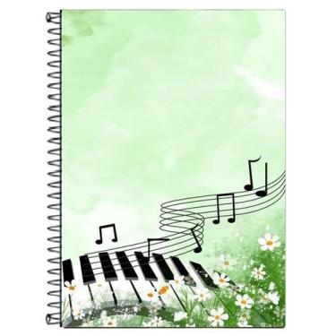 Imagem de Caderno de Música, 130 folhas, Pautado, 12 pentagramas, sem claves - C