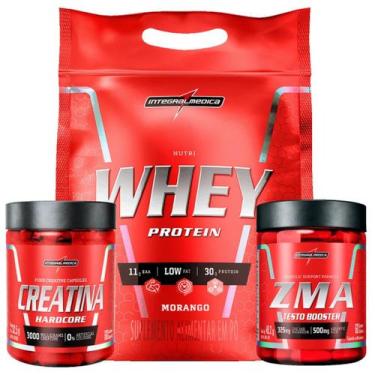 Imagem de Kit Nutri Whey 907g + Creatina 60 Caps + Zma 60 Caps Integral - Integr