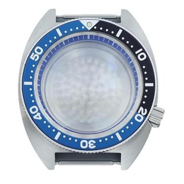 Imagem de FEIYASHI Caixa de relógio moderna de aço inoxidável de 41 mm vidro de safira para movimento NH35 NH34 NH36 peças de relógio modificadas Abalone Skx (para movimento NH35 34 36 38 + anel capítulo azul 9