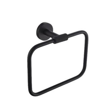 Imagem de Suporte para toalhas de mão de parede, suporte para papel higiênico, ganchos para toalhas, acessórios opcionais para banheiro, anel redondo para toalhas B