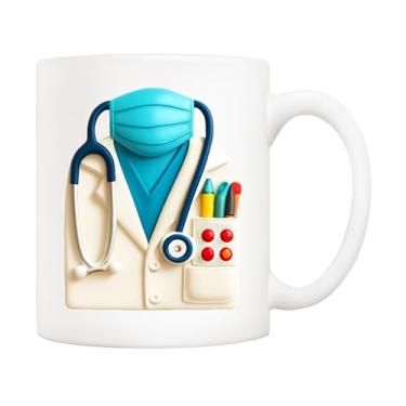 Imagem de 5Aup Caneca de café de cerâmica Awesome Doctor 325 ml - Presente médico engraçado para médicos, enfermeiros e profissionais de saúde - Presente de agradecimento perfeito para escritório, casa ou