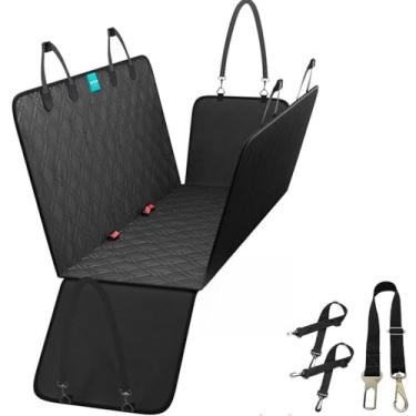 Imagem de Capa Protetora de Banco Traseiro para Pets com Zíper, Cinto de Segurança e Impermeável – Duke & Dixie