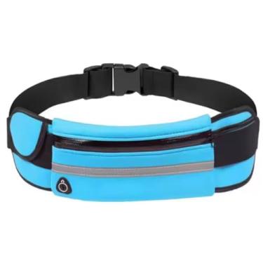 Imagem de Pochete Slim Fitness Impermeável para Corrida, Caminhada, Academia e Lazer - Ideal para Celular (Azul)