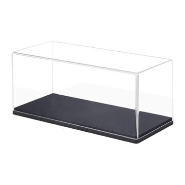 Imagem de JunZheHub Caixa de Exibição de Carro Modelo 1/43 Organizador Vitrine Transparente para Figuras Memorabilia Carros de Brinquedo, Base Preta, Tamanho real