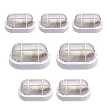 Imagem de Kit 7 Arandelas Tartaruga Luminária Externa E27 Muro Corredor Balizado