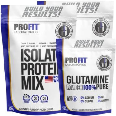 Imagem de 2X WHEY ISOLADO 900G l 1X GLUTAMINA PURA 300G l PROFIT-Unissex