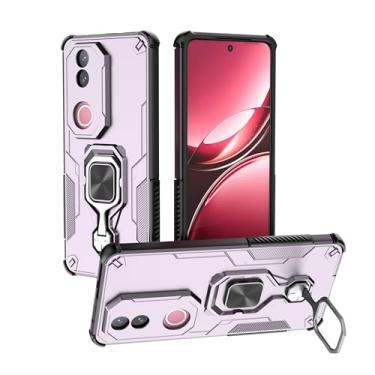 Imagem de SORAKA Capa para VIVO V50 5G com suporte metálico giratório de 360 graus peça de ferro magnética para suporte magnético de telefone para carro