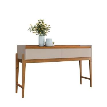 Imagem de Aparador Buffet Rennes com 2 Gavetas e Pés de Madeira Maciça Cedro/off White