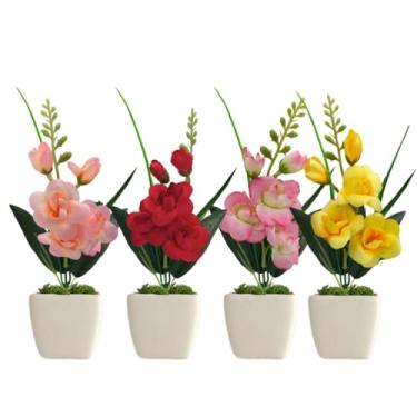 Imagem de Arranjo De Flores Orquídeas Artificiais Kit 4 Decoração (Kit 1)
