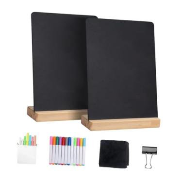 Imagem de KiBcsLic 2x Pequenos Quadros Negros com Palavras e Sinais Mini Quadros Negros Reutilizáveis ​​de 8 x 12 polegadas Quadro de Mensagens para Decoração de Eventos
