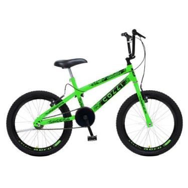 Imagem de Bicicleta Aço Carbono Colli Max Boy Cross V-Brake Aro 20, Verde neon