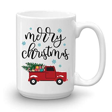 Imagem de Caneca de café de Natal, caneca de café natalina "Feliz Natal", canecas divertidas de filme de Natal da família, amigos – Caneca em caixa de presente decorativa de Natal (425 g)
