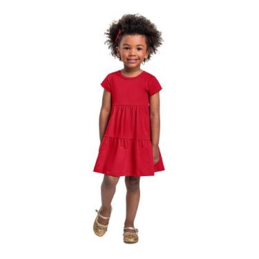 Imagem de Vestido Infantil em Algodão Bee Loop, Vermelho, 1