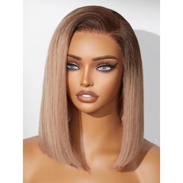 Imagem de Peruca LUVME HAIR Bob 100% cabelo humano, renda frontal, 12 polegadas,