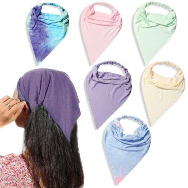 Imagem de Lenço de cabelo, bandana Vercret, pacote com 6 para mulheres com clipe