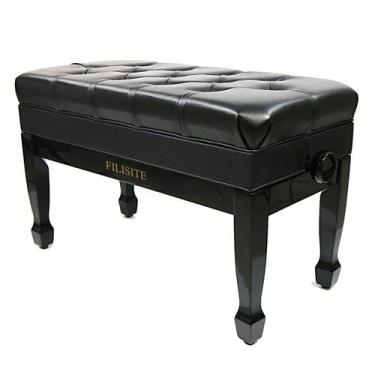 Imagem de Banqueta de piano Duet ajustável Bench FILISITE com armazenamento, cou
