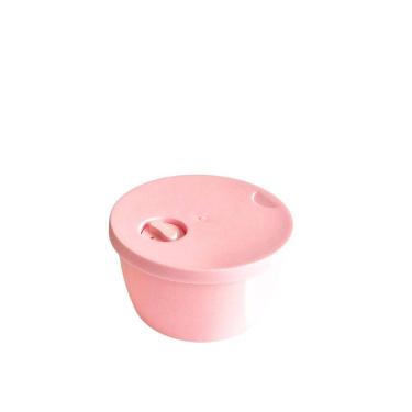 Imagem de Pote Redondo 350Ml Rosa Claro/ Tampa Rosa Claro Solido