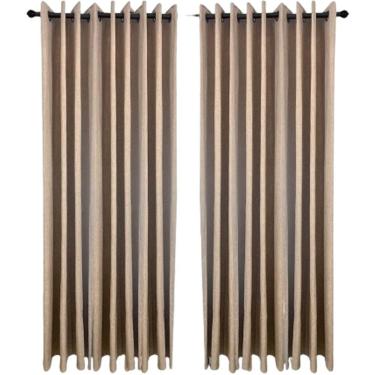Imagem de Cortina Blackout Linho Vedação 100% Poliéster 300x220m Avelã