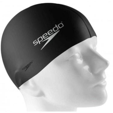 Imagem de Touca de natacao speedo silicone lisa c18009, Preto, UN