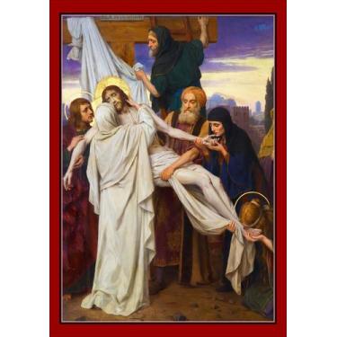 Imagem de Quadro Com Moldura Paixão de Cristo Morte de Jesus - Fabrika de Festa,